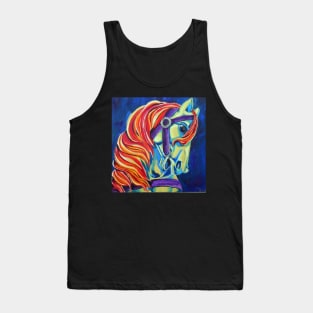 Colorful Horse - Acrylic Painting Tank Top